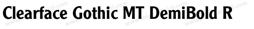 Clearface Gothic MT DemiBold Regula字体转换